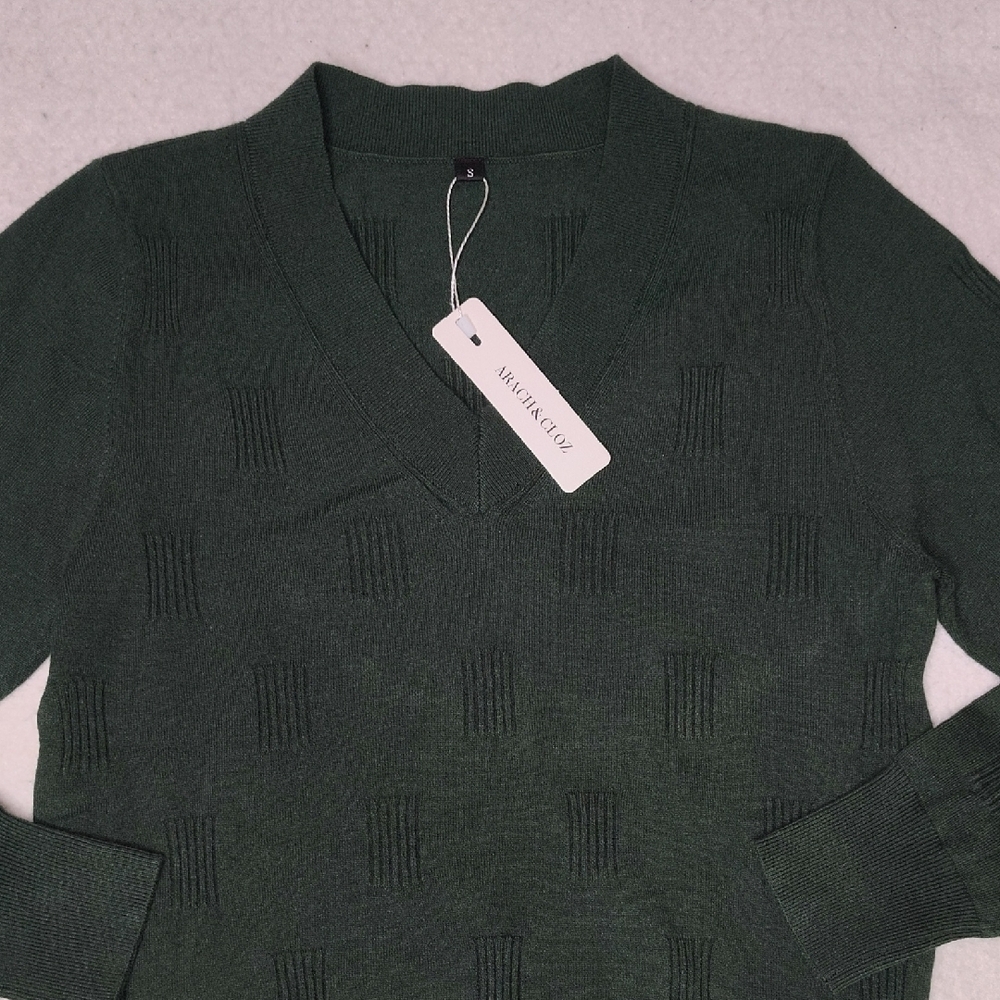 Arach &‎ Cloz Cardigan Sweater Womens Size Small Emerald Long Sleeve